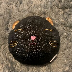 Round super cute shimmering cat pillow